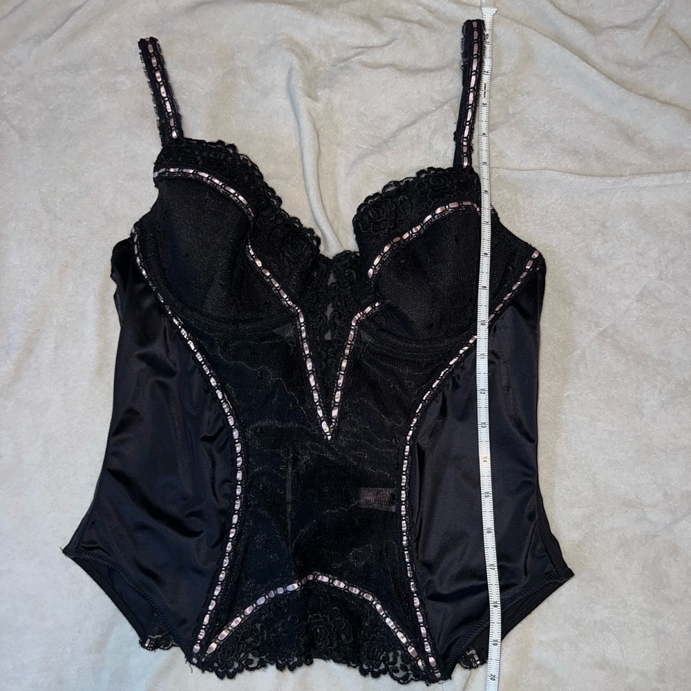 Jezebel Black & Baby Pink Mesh Corset - Picture 3 of 6